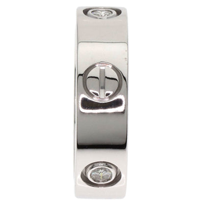 Cartier Love Ring 3P Diamond #52 18K White Gold