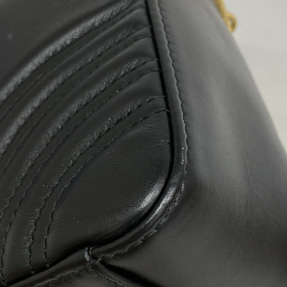 Gucci Gg Marmont Shoulder Bag 547260 Leather Black