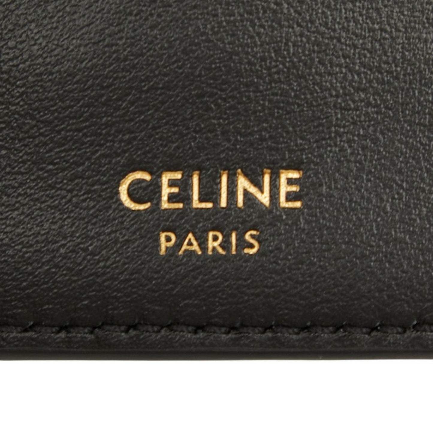 Celine Small Trifold Wallet 16 Cze Black Calfskin