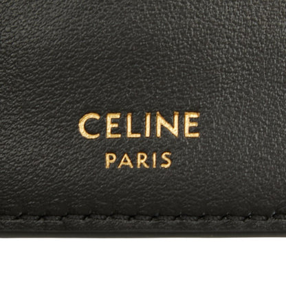 Celine Small Trifold Wallet 16 Cze Black Calfskin