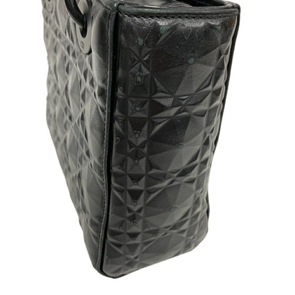 Christian Dior Diamond Cannage Shoulder Bag Handbag Black