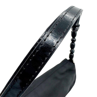 Christian Dior Maris Pearl Nylon Handbag In Black