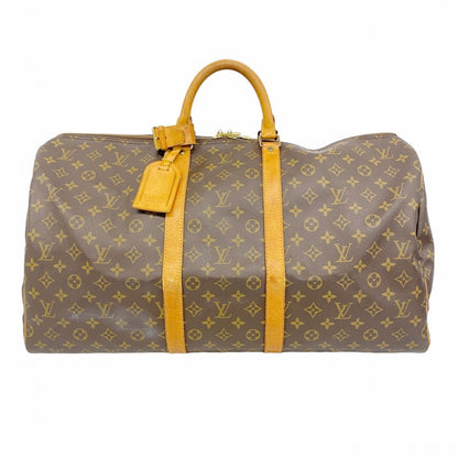 Louis Vuitton Monogram Keepall 55 Boston Bag M41424 Brown