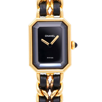 Chanel Premiere M Size H0001 Quartz Watch Ss Black Dial 1529Chanel