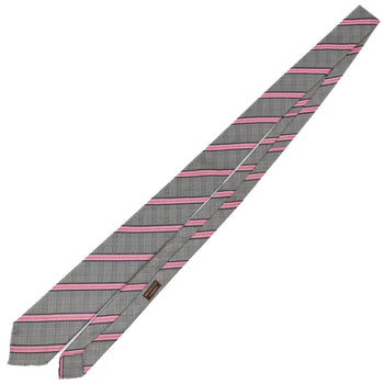 Hermes Men'S Striped Silk Tie In White