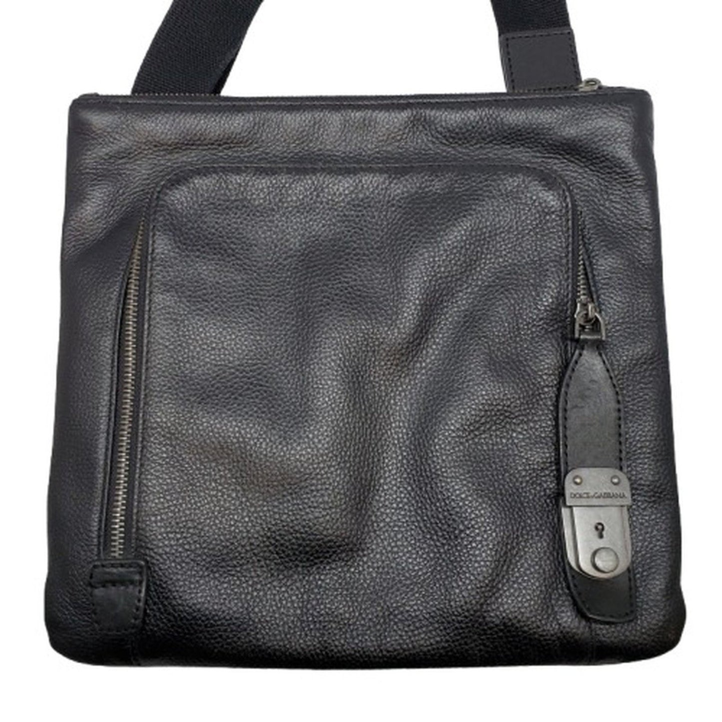 Dolce & Gabbana Men'S Black Leather Shoulder Bag