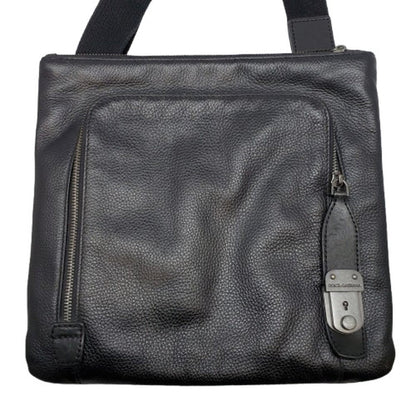 Dolce & Gabbana Men'S Black Leather Shoulder Bag