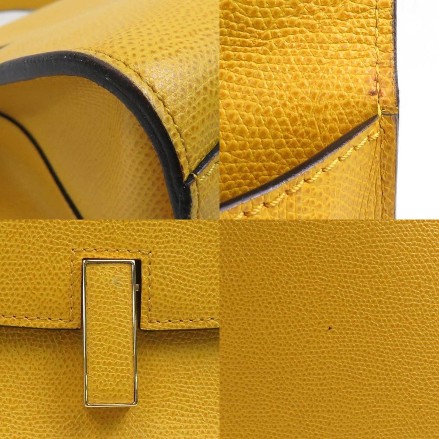 Valextra Iside Medium Handbag/Shoulder Bag In Yellow Leather