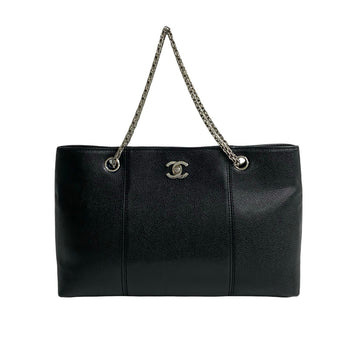 Chanel Coco Mark Leather Tote Bag
