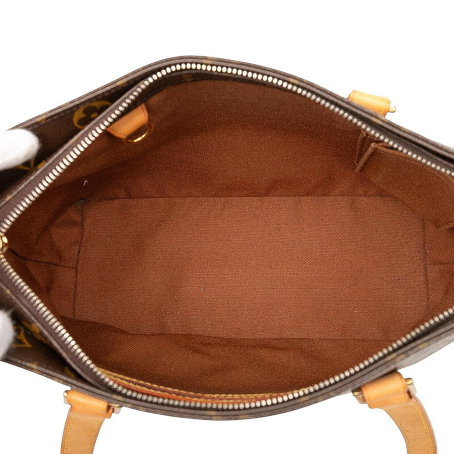 Louis Vuitton Monogram Cabas Piano Handbag Tote Bag M51148 Brown Leather