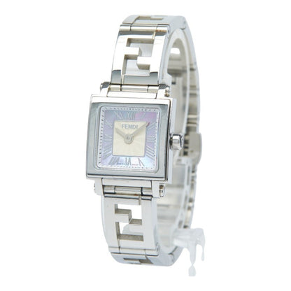 Fendi Quadromini Watch 60500L Quartz Purple Dial Stainless Steel