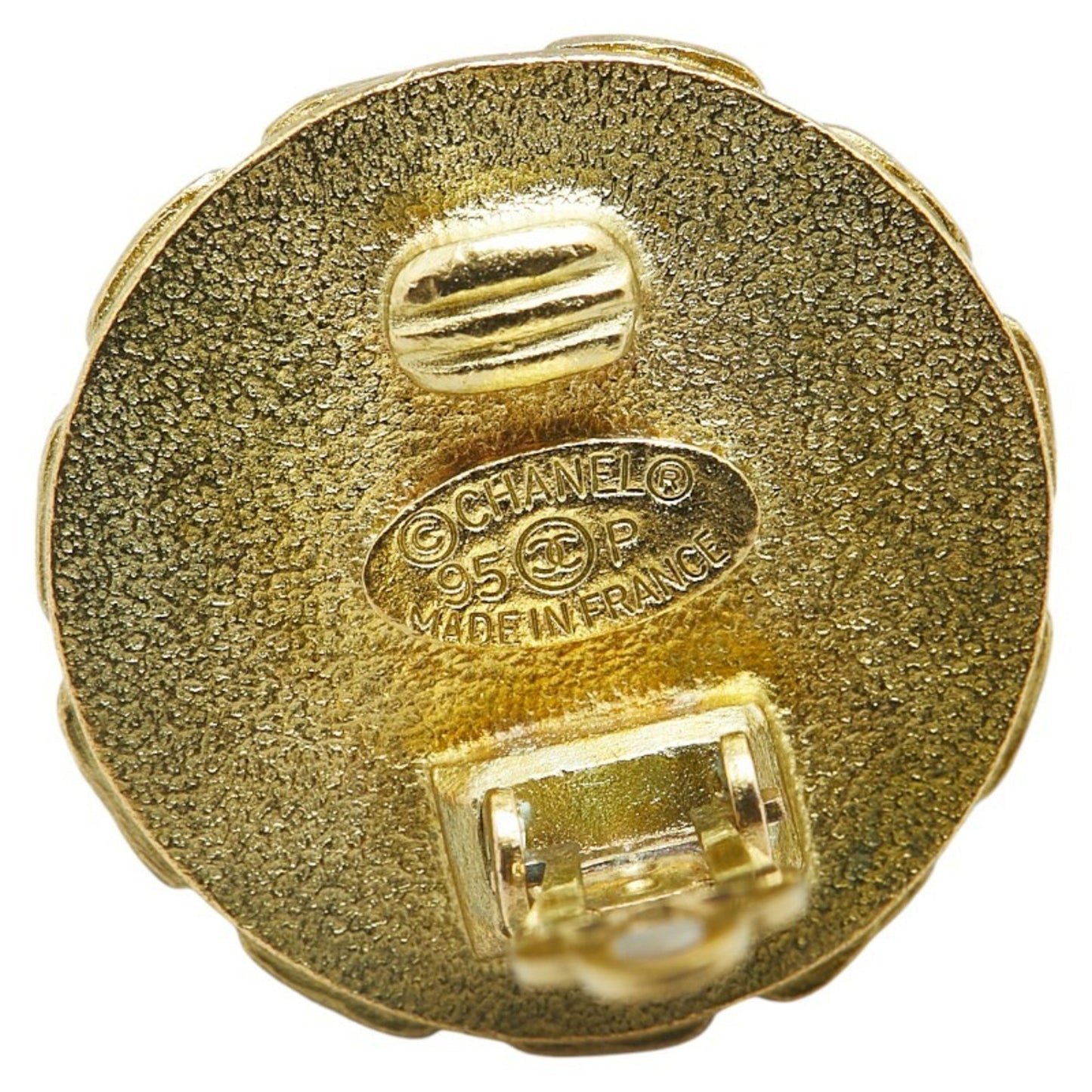Vintage Chanel Coco Mark Round Earrings