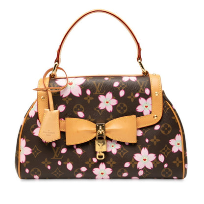 Louis Vuitton Monogram Cherry Blossom Sac Retro Pm Handbag M92012 Brown Multicolor Leather