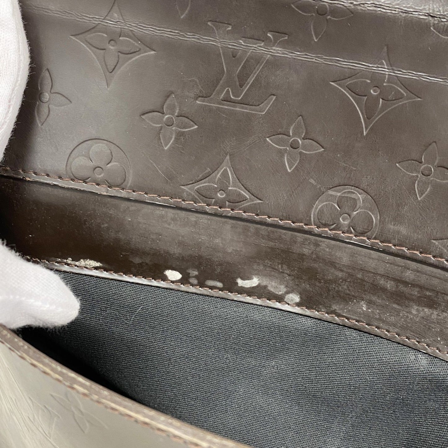 Louis Vuitton Monogram Glace Steve Shoulder Bag M46530 Cafe