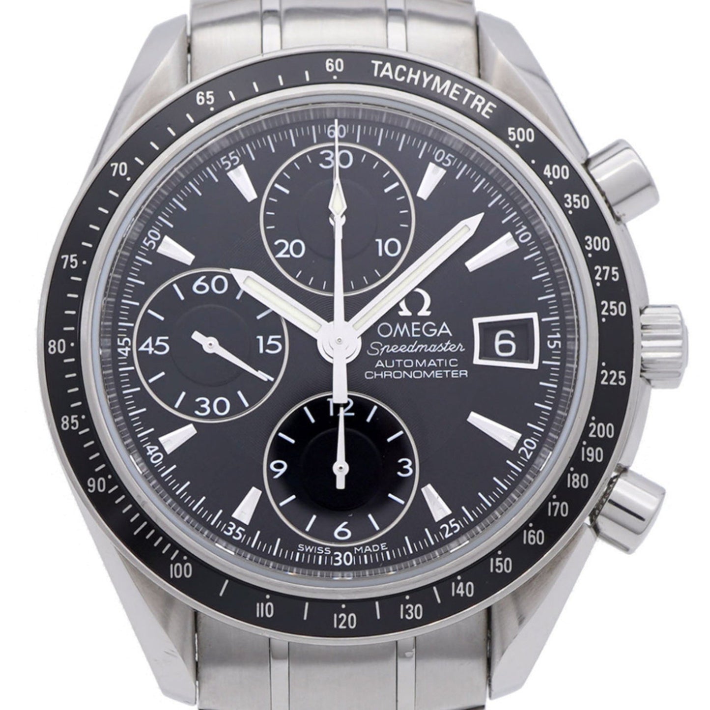 Omega Speedmaster Date 3210.50 Automatic Watch Stainless Steel Black Dial 0327 Omega