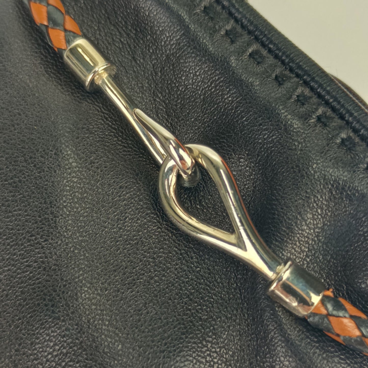 Hermes Jumbo Black Leather Gloves