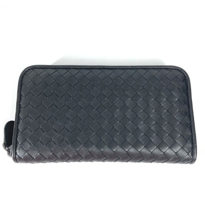 Bottega Veneta Bottega Veneta Long Wallet Intrecciato Round Zipper Leather