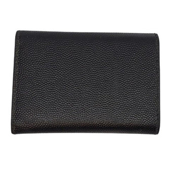 Yves Saint Laurent Saint Laurent Paris Caviar Leather Tri-Fold Wallet For Men And Women