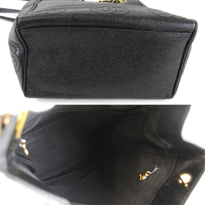 Chanel Triple Coco Shoulder Bag Leather Black