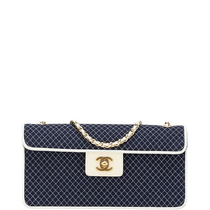 Chanel Coco Mark Quilted Chain Mini Shoulder Bag In Navy
