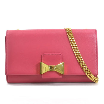 Chlo Chloe Shoulder Bag Leather Pink