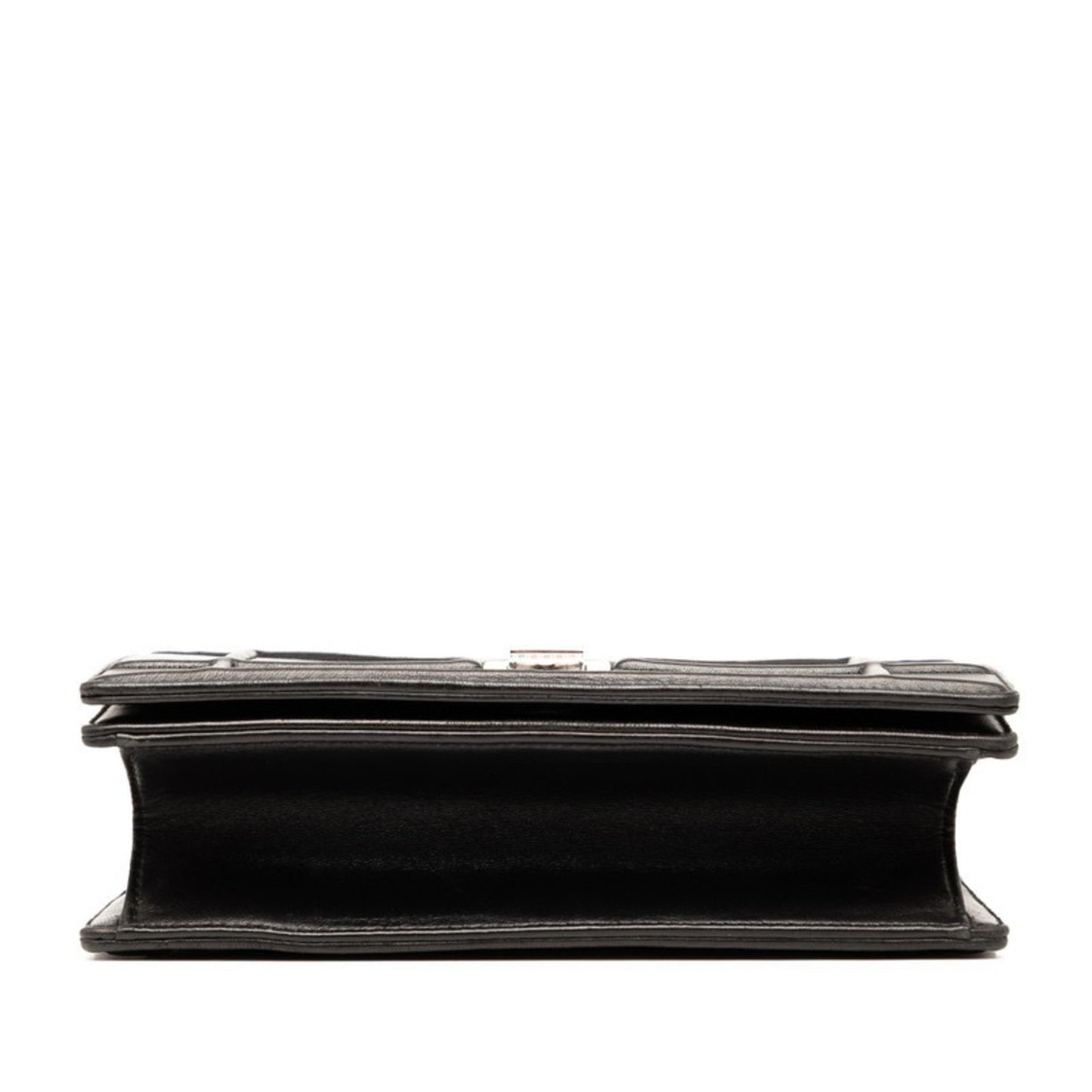 Christian Dior Dior Diorama Chain Shoulder Bag Black Leather