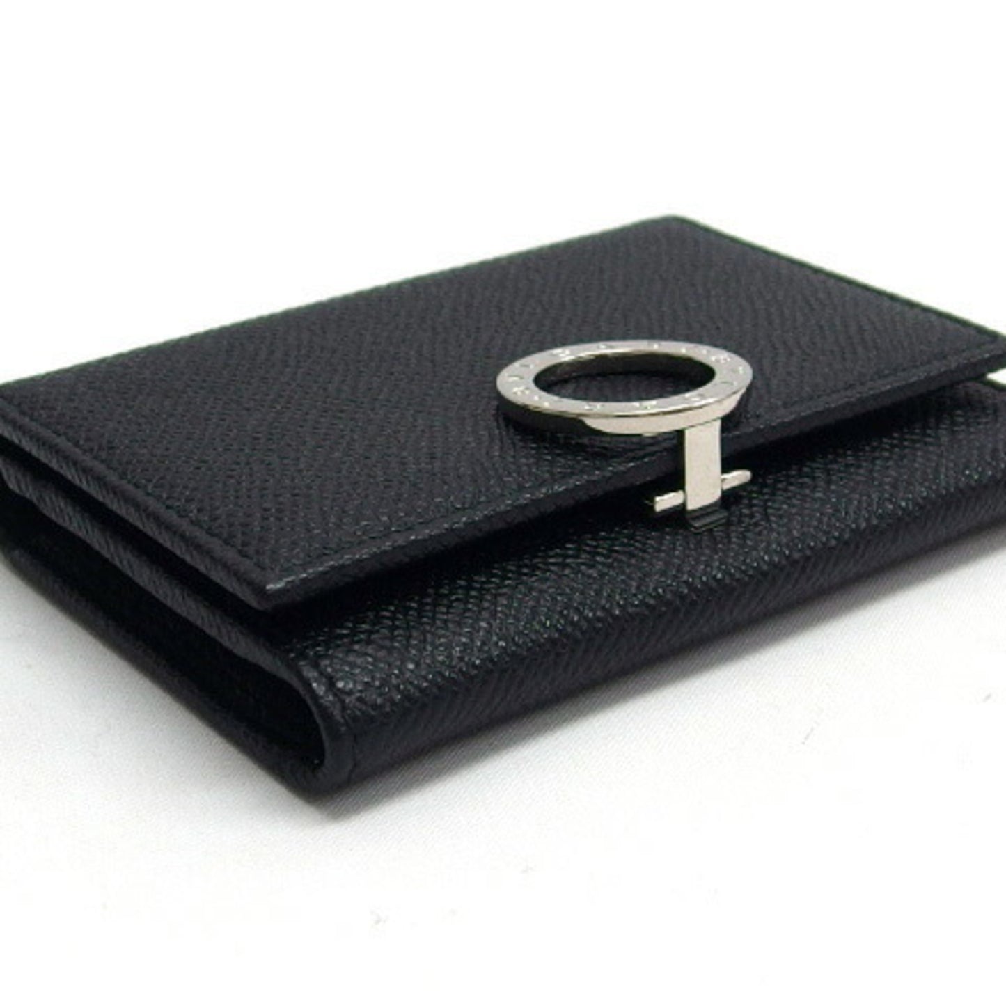 Bvlgari Clip Card Case Business Holder Black Unused