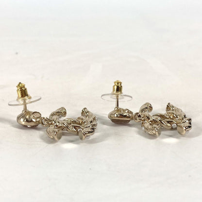 Chanel Abb511 23B Cc Coco Mark Rhinestone And Faux Pearl Earrings