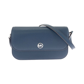Michael Kors Logo Navy Silver Hardware Leather 35F4Stvc1L Shoulder Bag Pochette