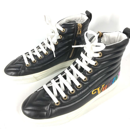 Louis Vuitton Rainbow Stellar Line High-Top Sneakers Cl0149 In Black Leather