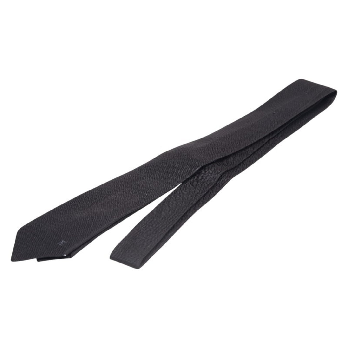 Louis Vuitton Monogram Tie Mr0232 Black Silk