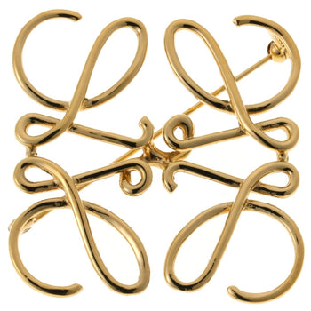 Loewe Anagram Brooch 111.25.020 Metal Gold E-158524