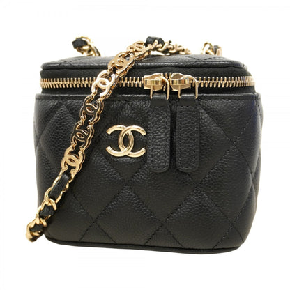 Chanel Matelasse Vanity Bag With Chain Shoulder Strap