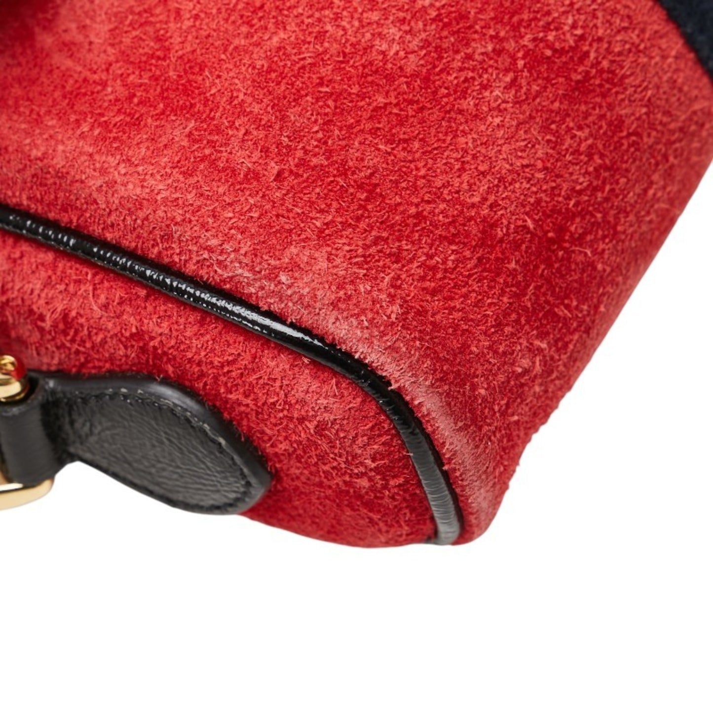 Gucci Sherry Line Crossbody Shoulder Bag 517350 In Red Multicolor Suede