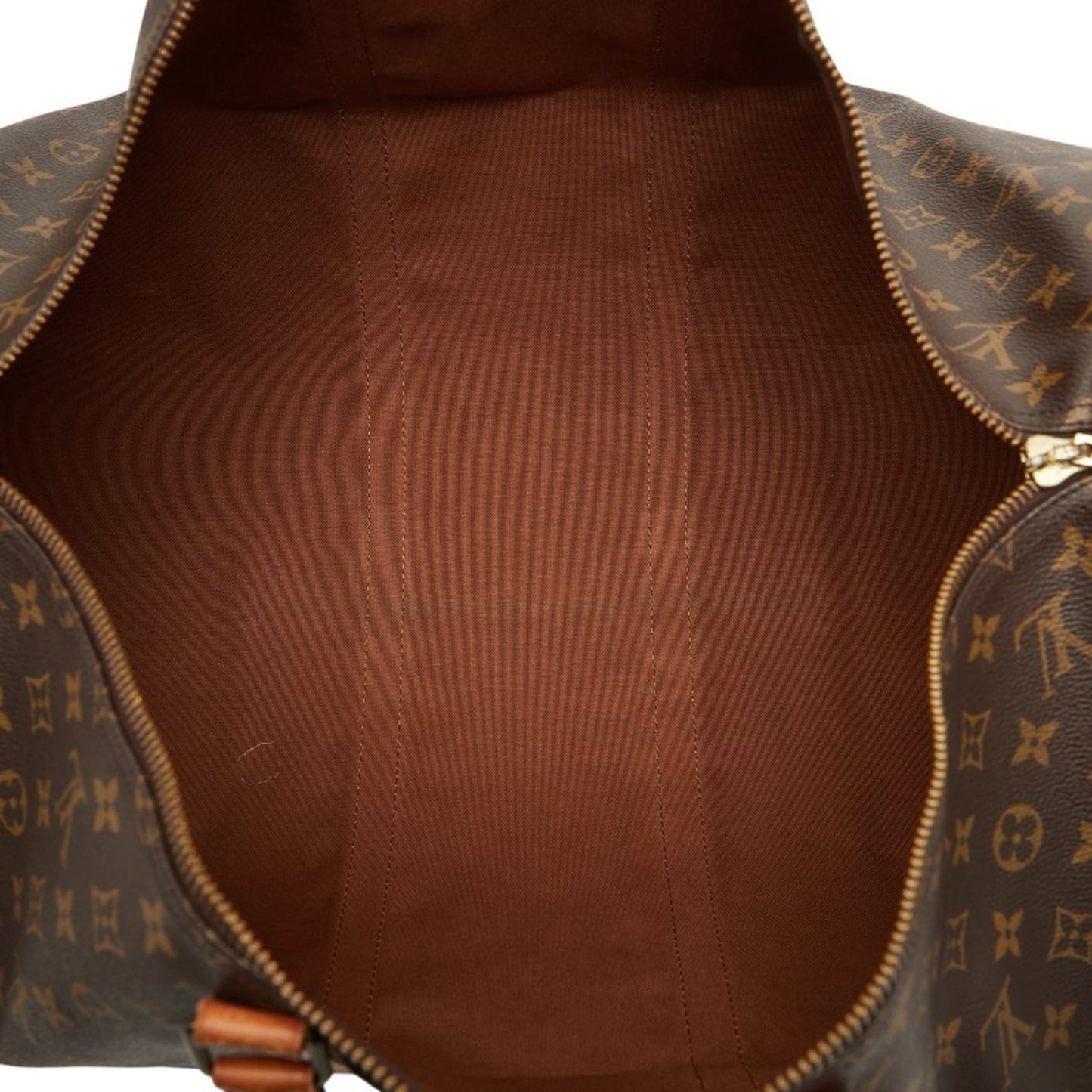 Louis Vuitton Monogram Keepall 55 Boston Bag/Travel Bag M41424 Brown Leather
