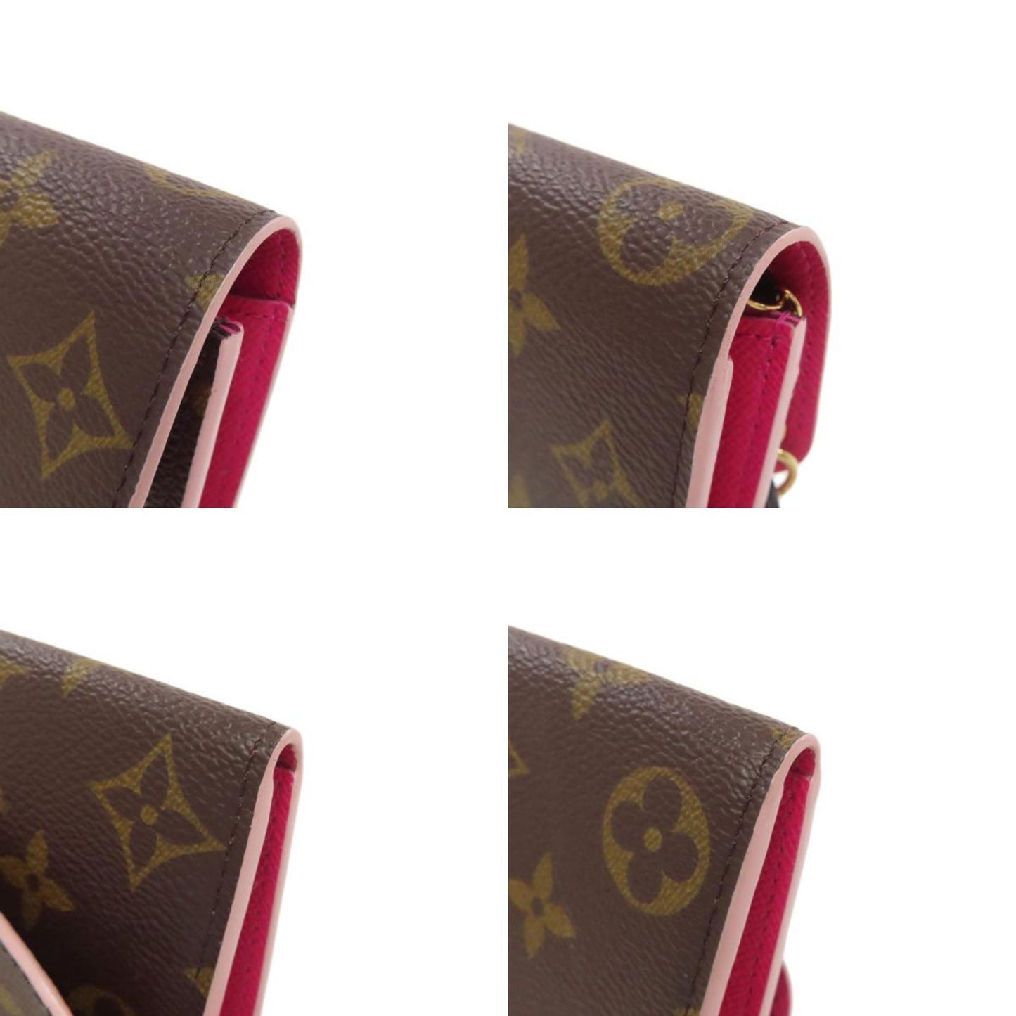 Louis Vuitton M64202 Portefeuille Emily Flower Long Wallet In Monogram Canvas