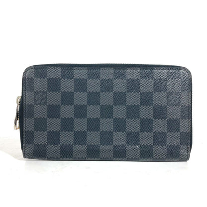 Louis Vuitton N63077 Damier Graphite Zippy Organizer Long Wallet Round Zipper Canvas