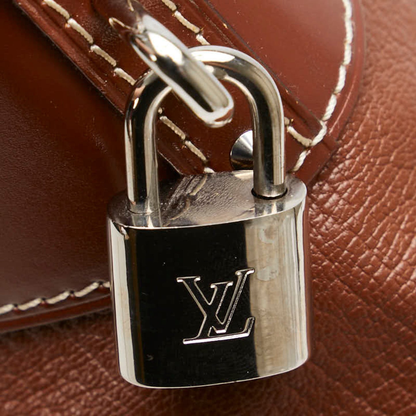 Louis Vuitton Suhali Lockit Pm Handbag M91889 Brown Leather