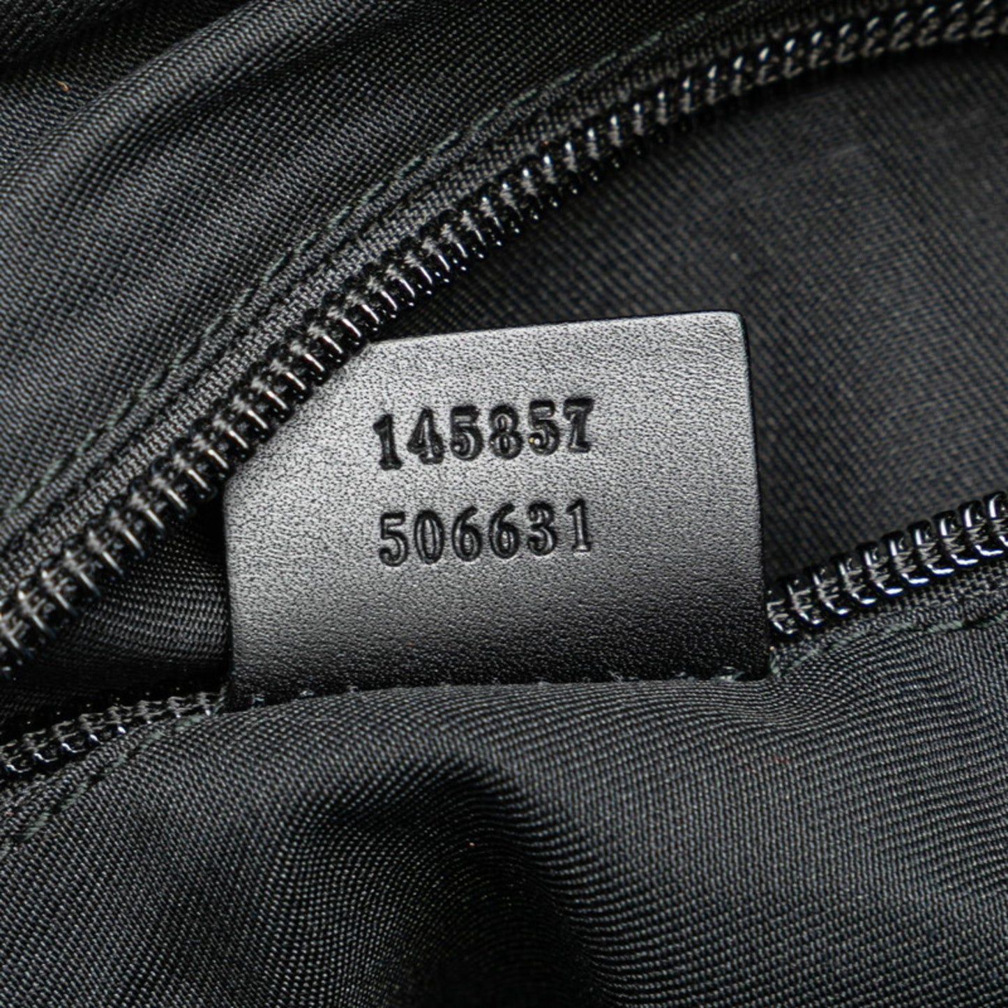 Gucci Gg Canvas Shoulder Bag 145857 Black Leather