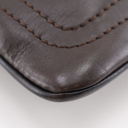Louis Vuitton Louis Vuitton Sac Plat Shoulder Bag Utah M92073 Calfskin Cafe 2004 Brown Lm0024