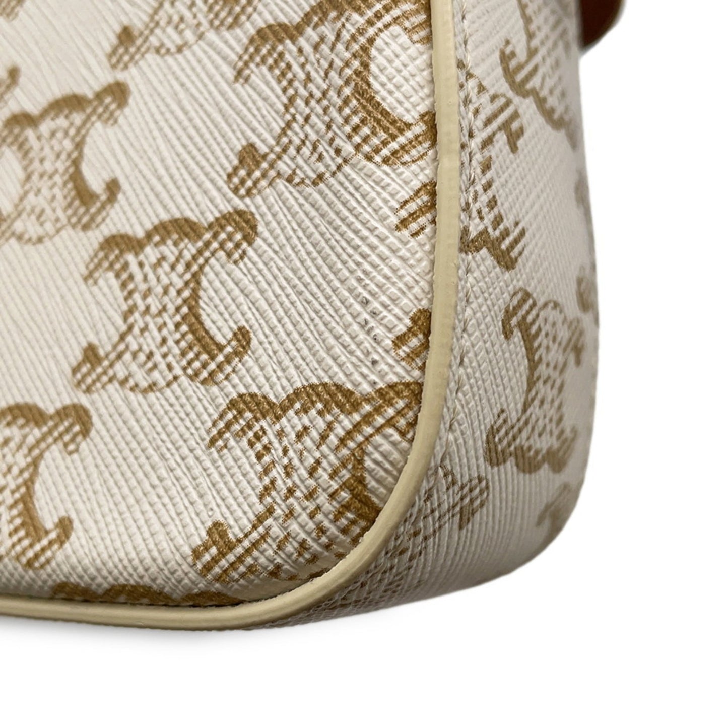 Celine Triomphe Claude Shoulder Bag 194142 Celine White