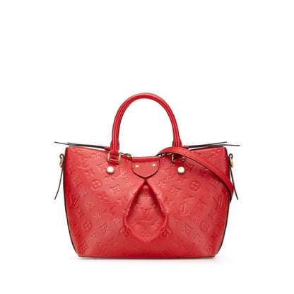 Louis Vuitton Monogram Empreinte Mazarine Pm Handbag/Shoulder Bag 2-Way M50638 Cerise Red Calfskin