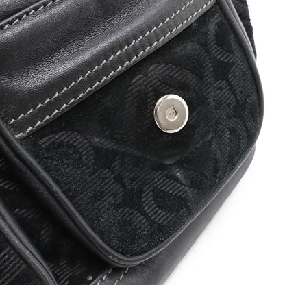 Loewe Anagram Handbag Leather Suede Black