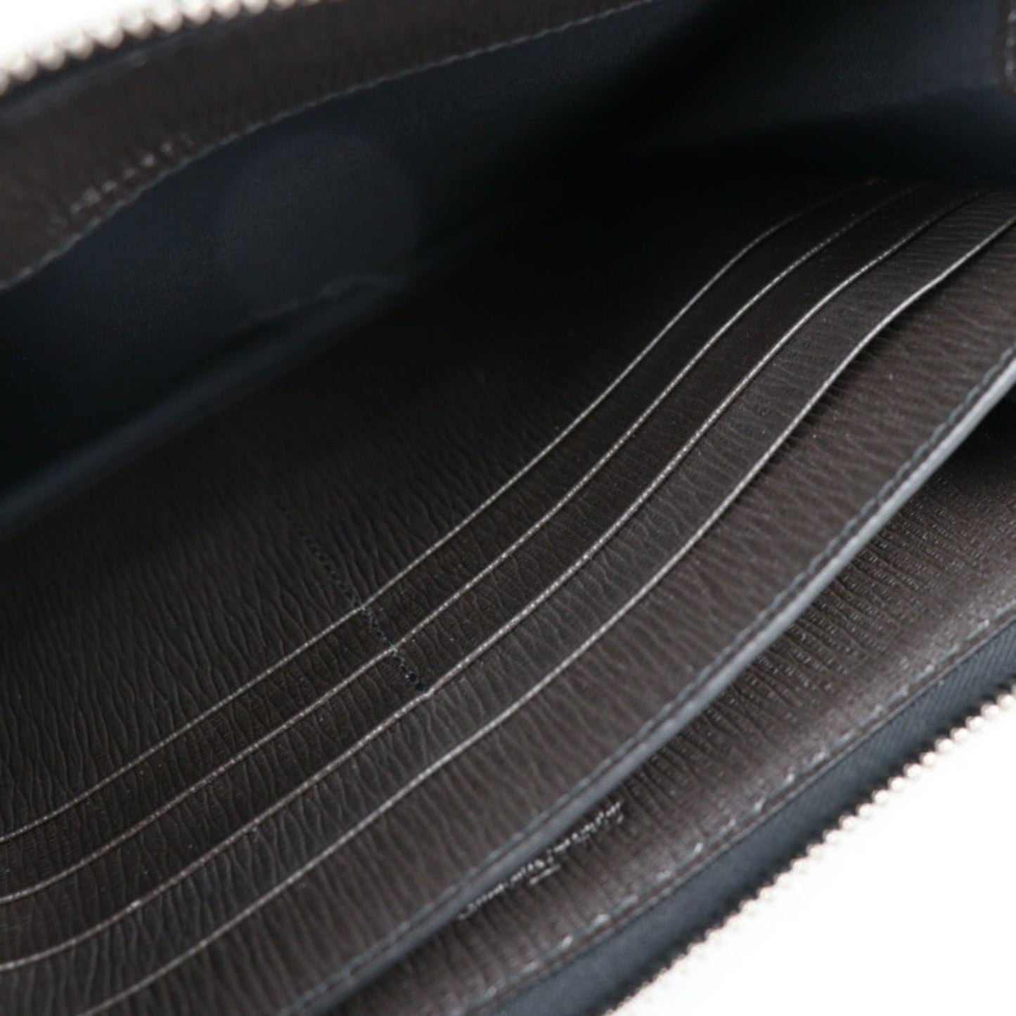 Salvatore Ferragamo Clutch Bag 24 A371 Leather Elefante Document Holder Second