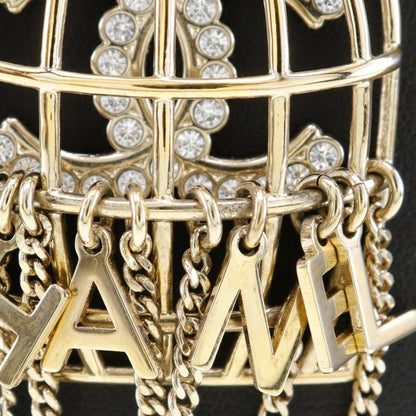 Chanel Chanel Birdcage Necklace Mtiers D'Art Collection Gold Plated X Rhinestone 2020 Champagne