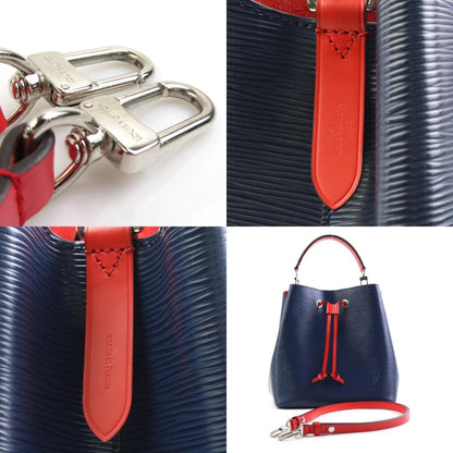 Louis Vuitton Handbag Shoulder Bag Epi Neonoe Leather Navy Red Silver