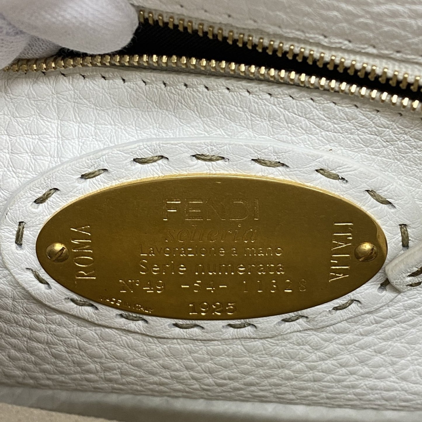 Fendi Selleria Peekaboo Leather Handbag