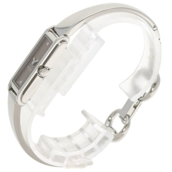 Gucci 109 Gg Square Face Watch In Stainless Steel