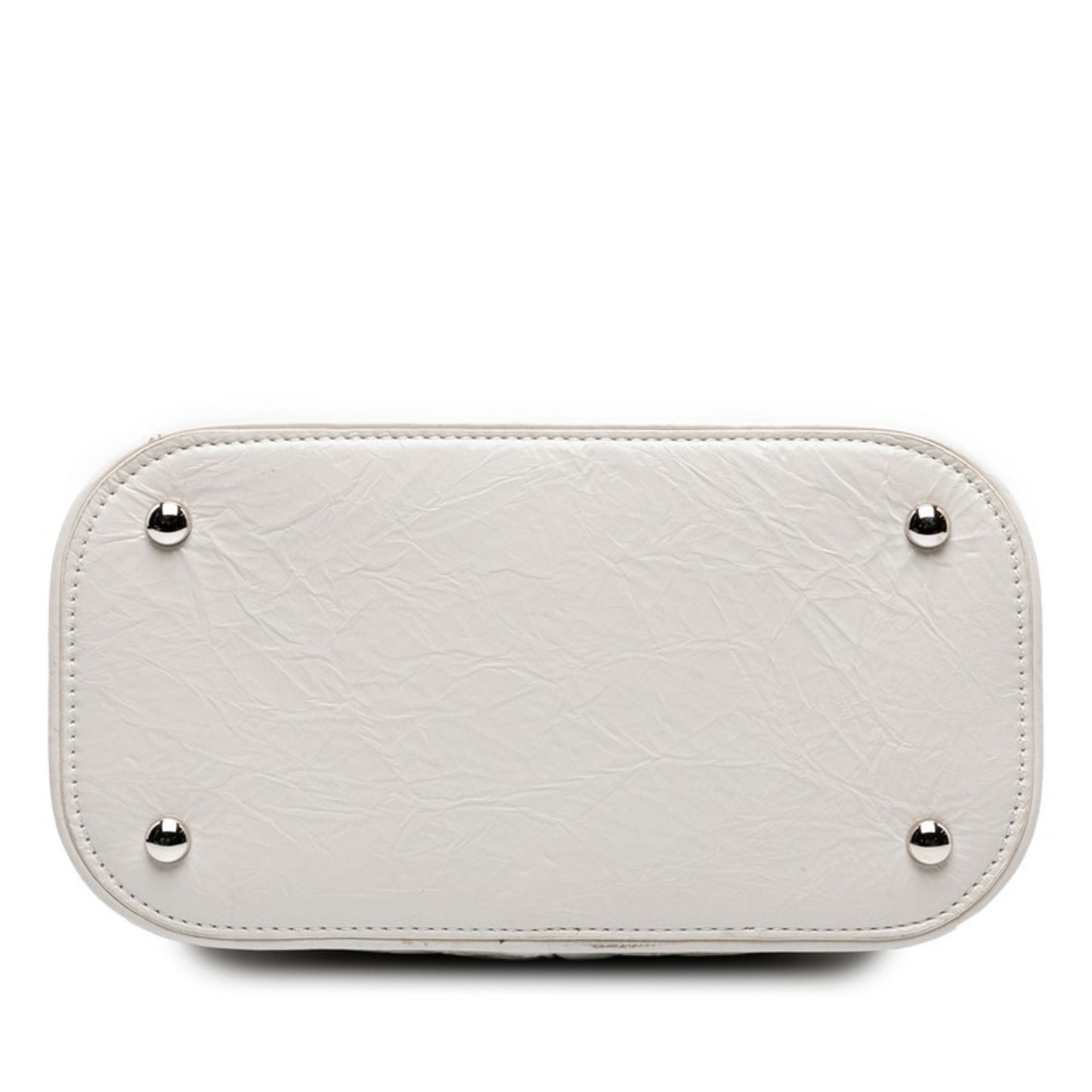 Chanel Matelasse Coco Mark Chain Shoulder Bag Handbag White Clear Leather Vinyl