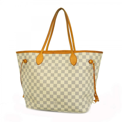 Louis Vuitton Damier Azur Neverfull Mm Tote Bag N51107 White